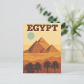 Egyptische woestijnpiramides briefkaart (Staand voorkant)
