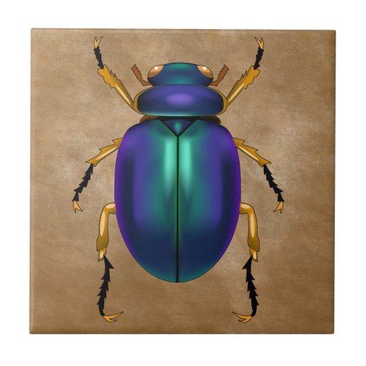 Egyptische zand Scarab Beetle Tegeltje (Voorkant)