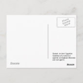 Egytian Exhibition, Bastet Briefkaart (Achterkant)