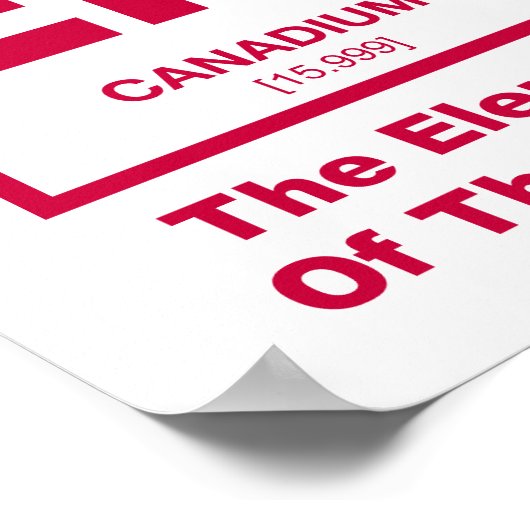 Eh? Canadees element van Canada Poster (Hoek)