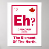 Eh? Canadees element van Canada Poster (Voorkant)