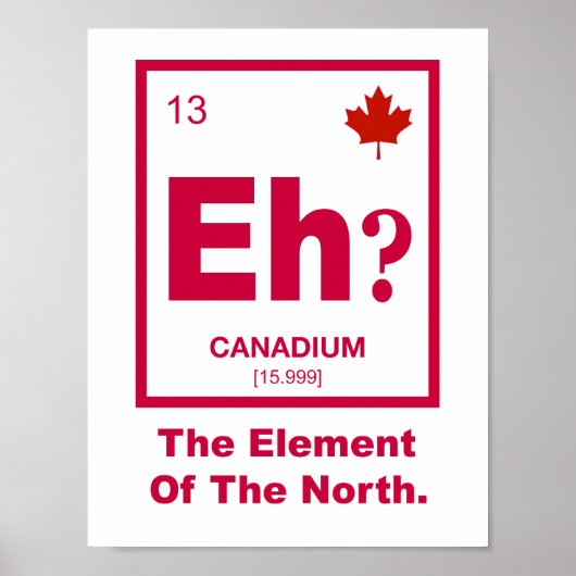 Eh? Canadees element van Canada Poster (Voorkant)