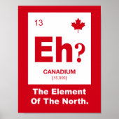Eh? Canadees element van Canada Poster (Voorkant)