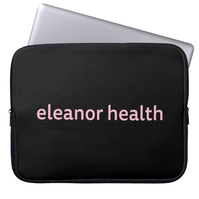 EH laptophoes zwart en roze Laptop Sleeve (Voorkant)