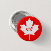 Eh op Canadese Maple Leaf Symbol Button (Voorkant /achterkant)
