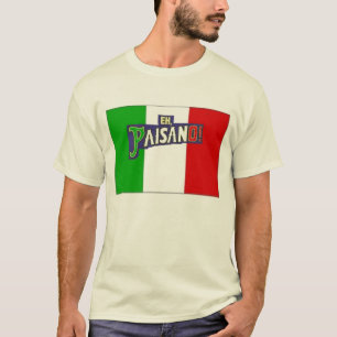 Eh Paisano w/Italiaanse vlag T-shirt