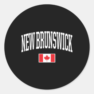 EH Team Canadese vlag New Brunswick Canada Ronde Sticker