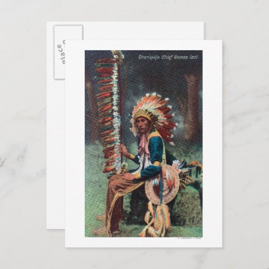 Ehankekle Chief Portrait Briefkaart (Voorkant / Achterkant)