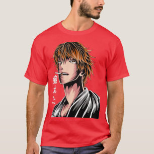 Ehausted Samurai Kanji Japan Anime Mask Demon Yan T-shirt