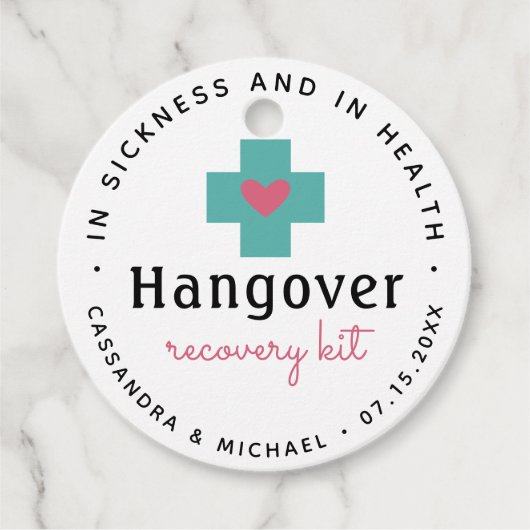 EHBO-herstelkit | Trouwgunst Bedankjes Labels (Voorkant)