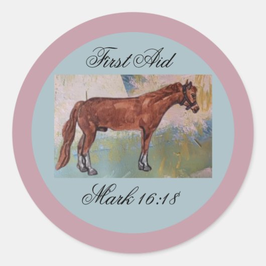 EHBO-journaal Ronde Sticker (Voorkant)