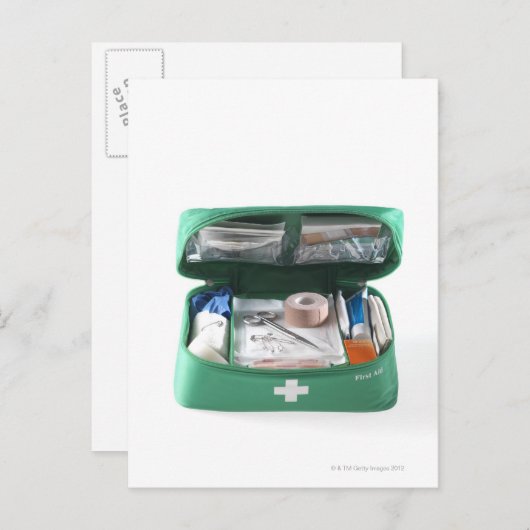 EHBO-kit. Briefkaart (Voorkant / Achterkant)