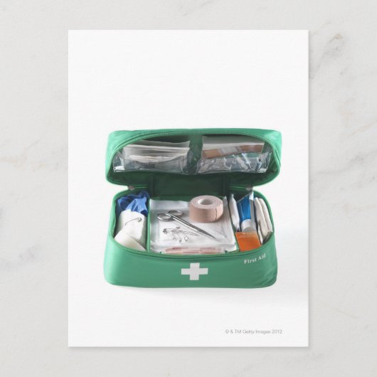 EHBO-kit. Briefkaart (Voorkant)