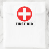 EHBO-kit met vierkante sticker (Tas)