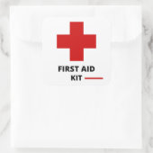 EHBO-kit met vierkante sticker (Tas)