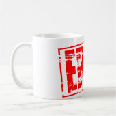 EHBO rode rubber stempel Koffiemok (Links)