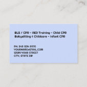 EHBO-trainer Contactkaartje (Achterkant)