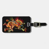 Ehecatl Aztec Art Bagagelabel (Voorkant horizontaal)