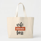 Ehefrau Mutter Chefin Grote Tote Bag (Voorkant)