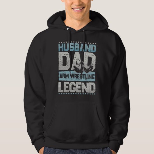 Ehemann Dad Armwrestling Legend Armwrestling Men s Hoodie (Voorkant)