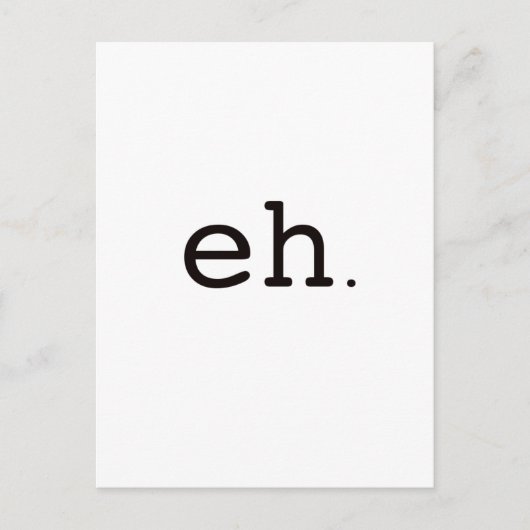Ehh. Zwart Rood Briefkaart (Voorkant)