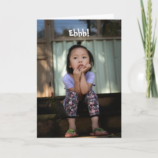 EHHH, VERLATE VERJAARDAG KAART (Voorkant)