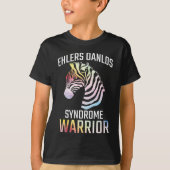 Ehlers Danlos Awareness Gift EDS Warrior Zebra T-shirt (Voorkant)