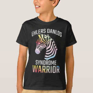 Ehlers Danlos Awareness Gift EDS Warrior Zebra T-shirt