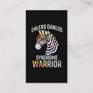 Ehlers Danlos Awareness Gift EDS Warrior Zebra Visitekaartje