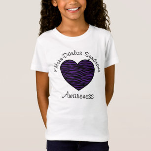 Ehlers Danlos Awareness Paarse Zebra Heart Shirt