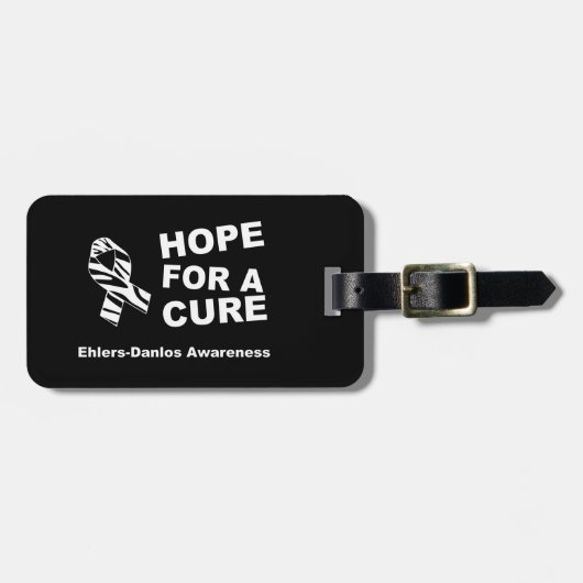 Ehlers-Danlos Awareness Zebra Ribbon Bagagelabel (Voorkant horizontaal)