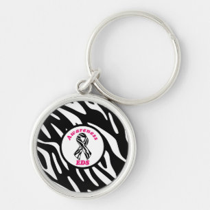 Ehlers-Danlos Awareness Zebra Stripe Sleutelhanger