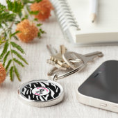Ehlers-Danlos Awareness Zebra Stripe Sleutelhanger (Zijkant)