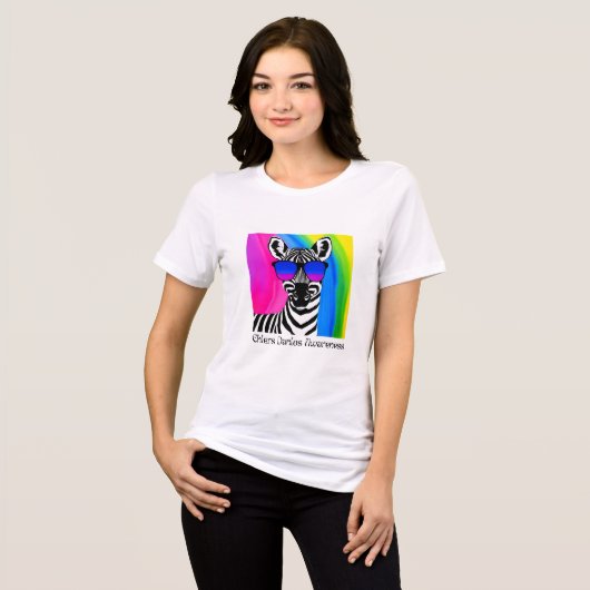 Ehlers Danlos Awareness Zebra T-shirt (Voorkant volledig)