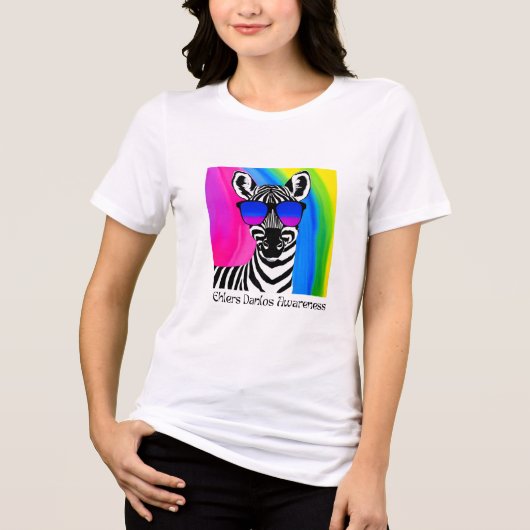 Ehlers Danlos Awareness Zebra T-shirt (Voorkant)