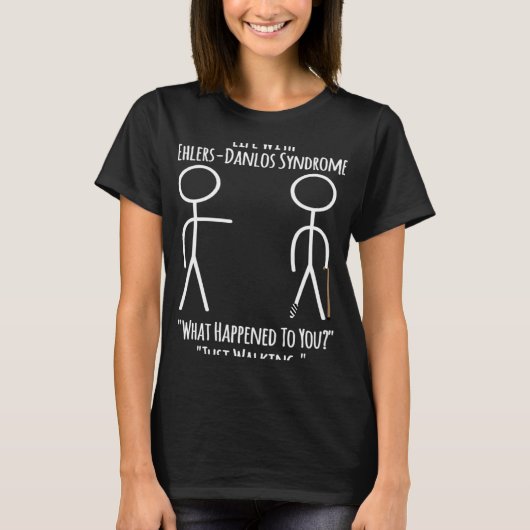 Ehlers Danlos Bewustzijn Leven met EDS Just Walki T-shirt (Voorkant)