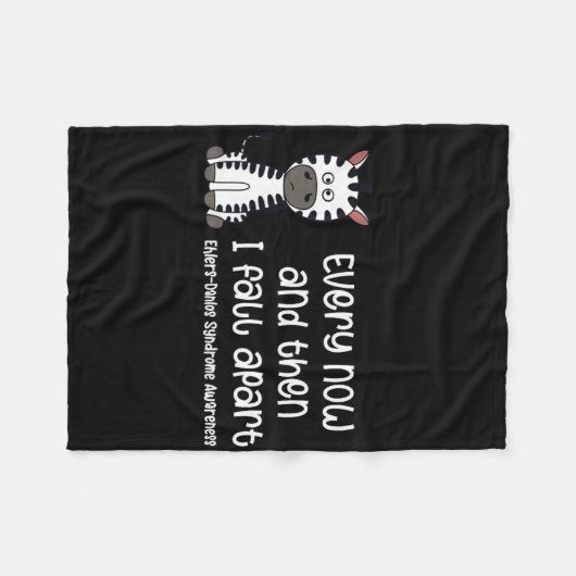 Ehlers Danlos Bewustzijn - zo nu en dan val ik Fleece Deken (Voorkant (Horizontaal))