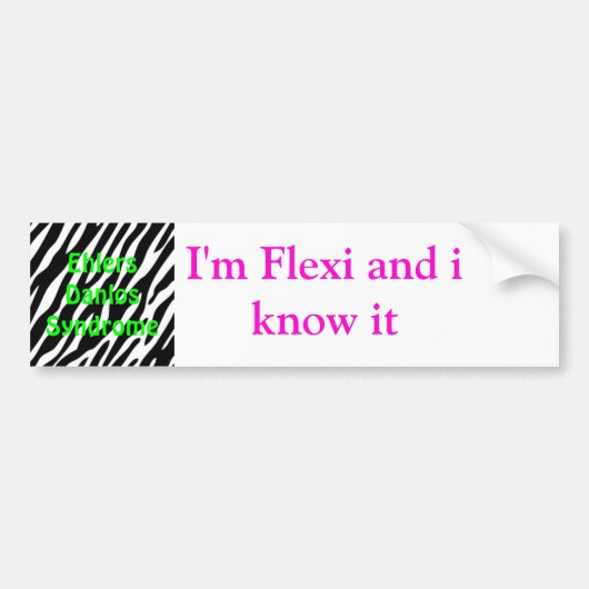 ehlers danlos bumper sticker (Voorkant)