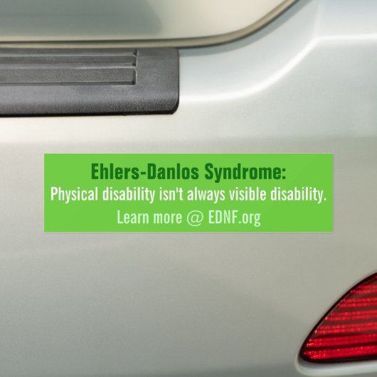 Ehlers-Danlos (EDS) EDNF.org Bumpersticker (Op auto)
