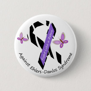 Ehlers-Danlos EDS vechten als een Zebra Ronde Button 5,7 Cm