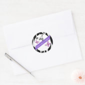 Ehlers-Danlos EDS vechten als een Zebra Ronde Sticker (Envelop)