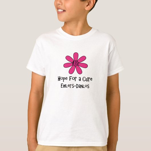 Ehlers-Danlos Hope for a Cure Flower Shirt (Voorkant)
