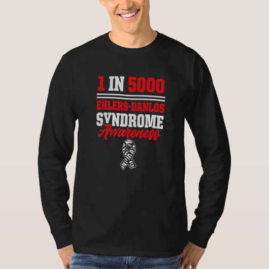Ehlers Danlos Syndrome Awareness 1 op 5000 Warrior T-shirt (Voorkant)