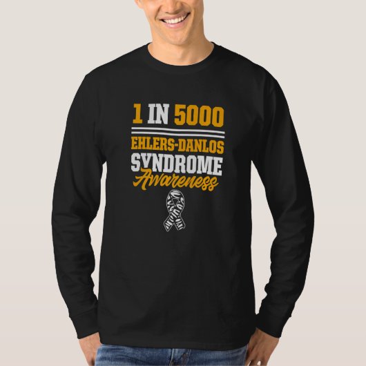 Ehlers Danlos Syndrome Awareness 1 op 5000 Warrior T-shirt (Voorkant)