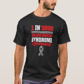 Ehlers Danlos Syndrome Awareness 1 op 5000 Warrior T-shirt (Voorkant)
