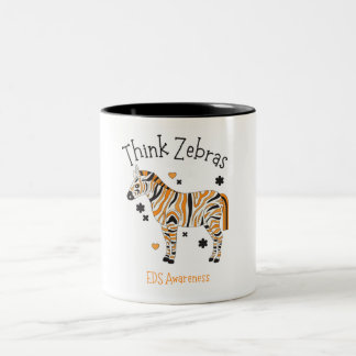 Ehlers Danlos Syndrome Awareness Cute Zebra Mug Tweekleurige Koffiemok