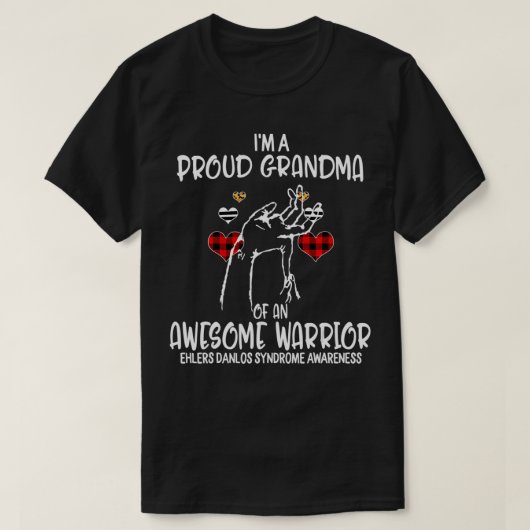 Ehlers Danlos Syndrome Awareness I'm Proud Grandma T-shirt (Design voorkant)