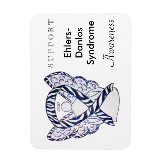 Ehlers-Danlos Syndrome Awareness Ribbon Magnets Magneet (Verticaal)