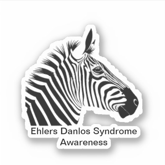 Ehlers Danlos Syndrome Awareness Sticker (Voorkant)
