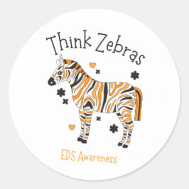 Ehlers Danlos Syndrome Awareness Zebra Sticker
